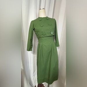 Betty Barclay Textured Green Dress Set